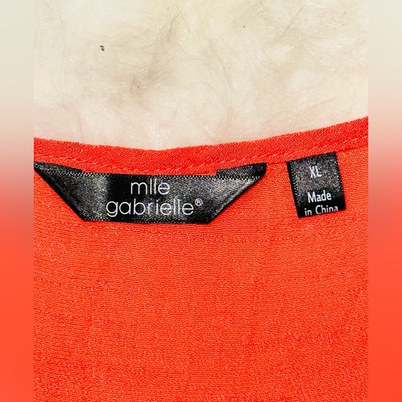 Mlle Gabrielle Lined Rustic Tangerine / Orange Hi-low Hem Maxi Dress Size XL - Picture 6 of 9